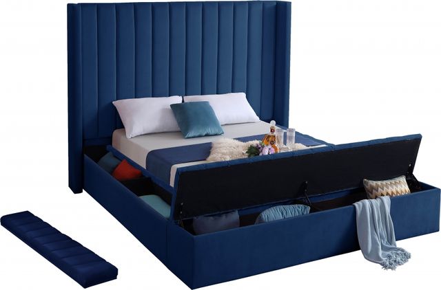 Meridian Furniture Kiki Navy Full Bed-3