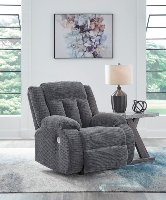 Signature Design by Ashley® Greely Bend Steel Power Rocker Recliner-4