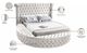 Meridian Furniture Luxus Cream Queen Upholstered Sleigh Storage Bed-4