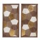 Olliix by Madison Park Motley 2 Pieces Gold and Neutral Geo Wood Carved Wall Panel Set-0