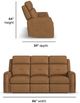 Flexsteel® Felix Toasted Almond Leather Power Reclining Sofa with Power Headrest and Lumbar-3