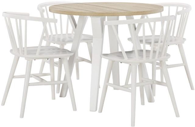 Signature Design by Ashley® Grannen 5-Piece Natural/White Dining Table Set-0