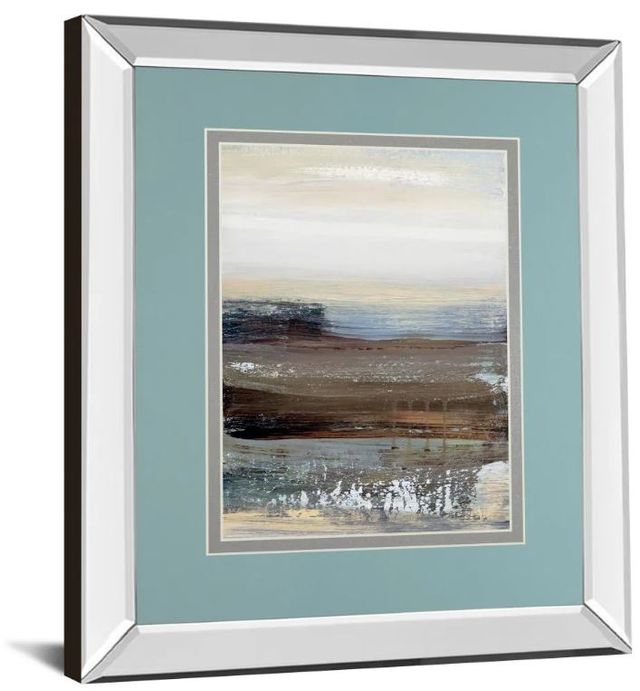 Classy Art Hint of Blue by Aerial Snow Mirror Framed Wall Art-1