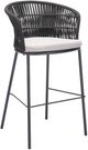 Zuo® Modern Freycinet Black/Gray Steel Outdoor Barstool-0