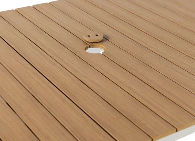 Transformer Table Transformer Light Gray/Light Oak Aluminum/Polystyrene Outdoor Extendable Dining Table-4