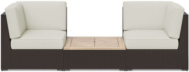 homestyles® Palm Springs 3-Piece Brown Outdoor Chair Pair and Coffee Table-0