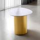 Furniture of America® Northwich White Side Table with Matte Gold Base-1