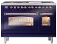 Ilve® Nostalgie II Series 48" Midnight Blue Pro Style Dual Fuel Range-1