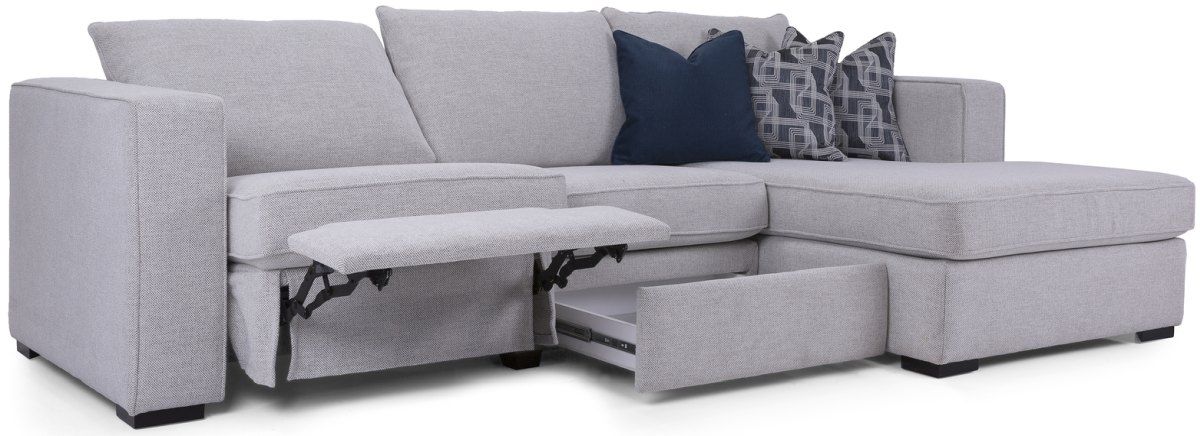 Decor-Rest® Furniture LTD 2-Piece Power Reclining Right-Arm Facing Sectional and Chaise
