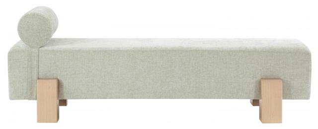 Meridian Furniture Edison Mint/Natural Chenille Fabric Bench-1