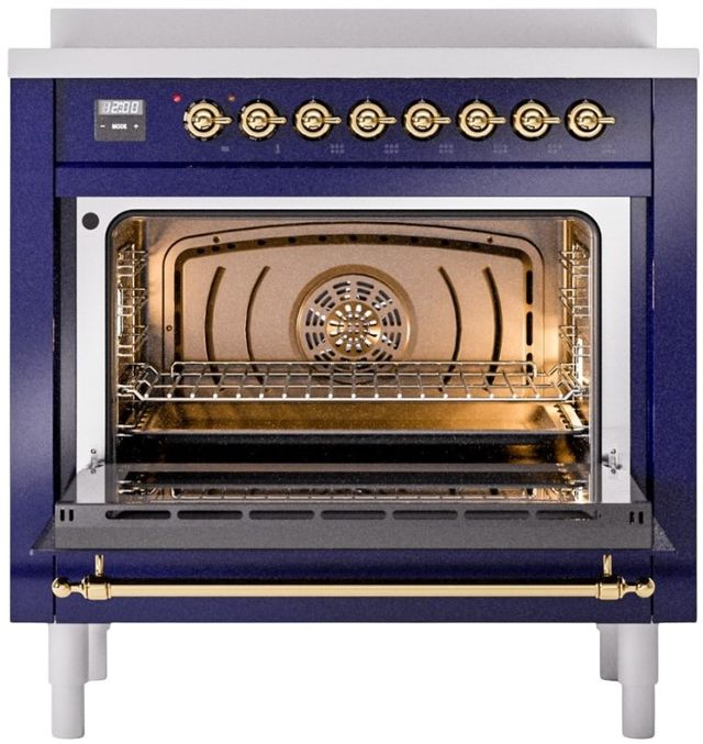 Ilve® Nostalgie II Series 36" Blue Pro Style Induction Range-1