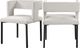 Meridian Furniture Caleb Cream/Matte Black Velvet Dining Chair-4
