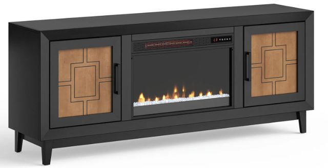 Legends Home Ventura Black/Bourbon 70" Fireplace TV Stand-2