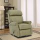 BarcaLounger® Crews Oasis Olive 40" Leather Manual Swivel Glider Recliner-2
