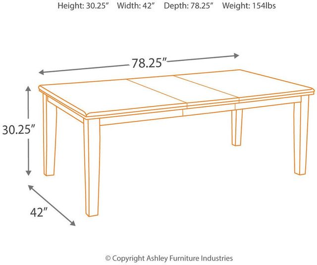 Signature Design by Ashley® Haddigan Dark Brown Dining Extension Table-4