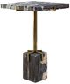 Uttermost® Rowman Woodtone End Table with Gold Base-0