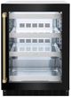 ZLINE Autograph Edition Touchstone 24 " 5.2 Cu. Ft. Black Stainless Steel Glass Door and Champagne Bronze Helix Handle 151 Can Beverage Fridge -0