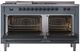 Ilve® Nostalgie II Series 60" Blue Grey Pro Style Dual Fuel Range-2