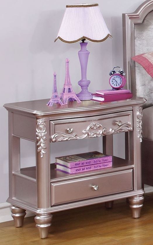 Coaster® Caroline 5 Piece Metallic Lilac Full Storage Bedroom Set-3