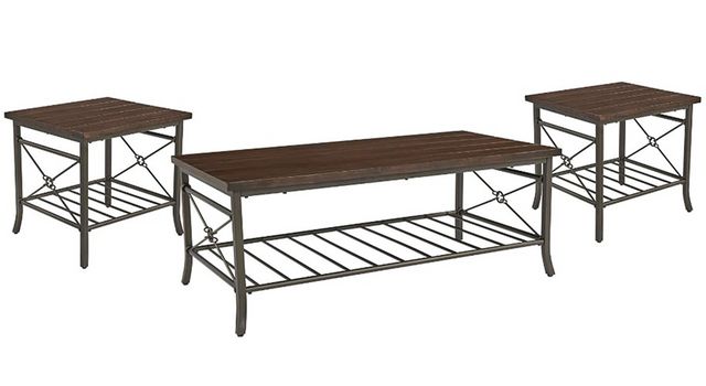 Legends Home Harrison 3-Piece Brown Occasional Table Set