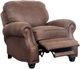 BarcaLounger® Longhorn Sanded Dark Bomber Leather Manual Recliner-1