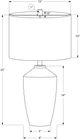 Monarch Specialties Inc. Ivory Concrete Table Lamp with Ivory Shade-1