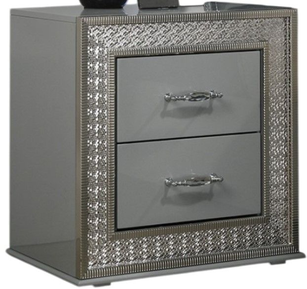 Furniture of America® Cassiopeia Metallic Gray Nightstand-0