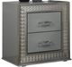 Furniture of America® Cassiopeia Metallic Gray Nightstand-0