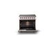 Viking® 5 Series 36" Blush Pro Style Induction Range with Polished Chrome Trim-1