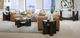 Magnussen Home® Beckham Glass Top Sofa Table with Rustic Tavern Base-1
