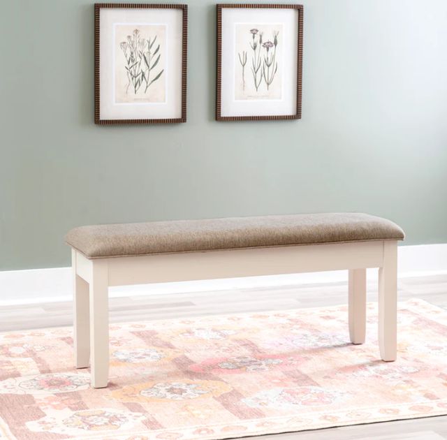 Powell® Jane Gray/Vanilla Storage Bench-1
