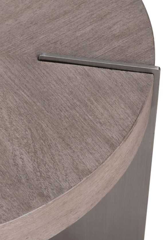Liberty Furniture Harlow Sandston Chairside Table with Satin Nickel Base-4