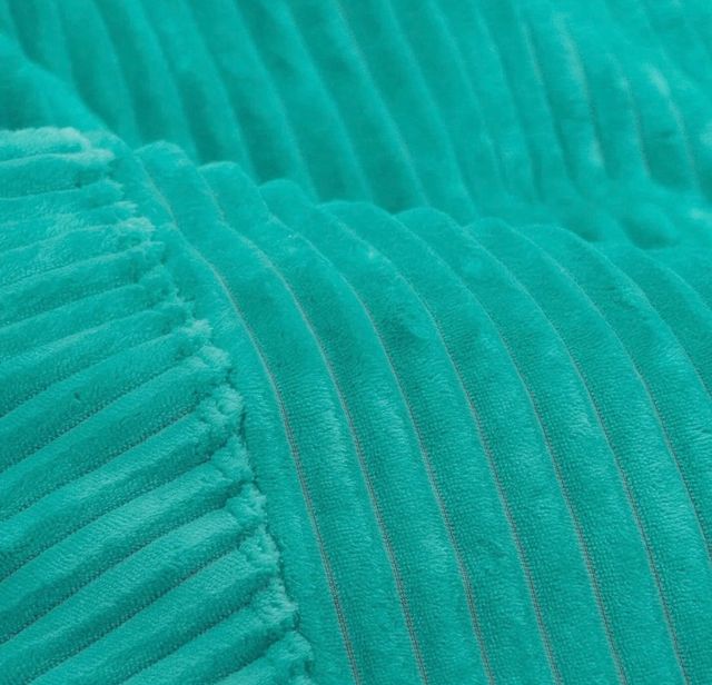 CordaRoy's® Cyan Plush Corduroy Queen Bean Bag Cover -1
