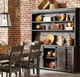 Jofran Inc. Madison County Vintage Black 70" Barn Door Server-1