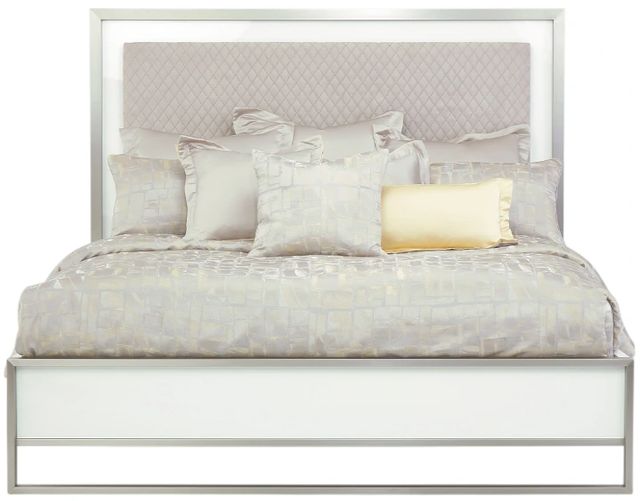 Michael Amini® Marquee Beige/Cloud White Eastern King Panel Bed-2