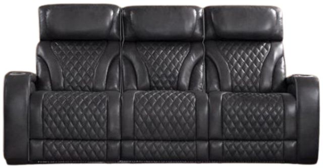 Corinthian Furniture Como Midnight Power Reclining Sofa with Air Massage and Lighting Power Headrest-0