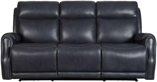 Liberty Furniture Clinton Carmel Slate Leather Power Reclining Sofa with Power Headrest and Power Lumbar-1