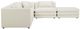 Moe's Home Collection Lowtide 5-Piece Warm White Sectional with Ottoman-2