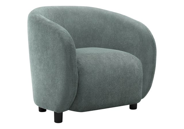 Monarch Specialties Inc. Green 30" Rounded Barrel-Back Accent Chair with Black Legs-0