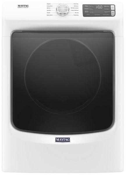 Maytag® 7.3 Cu. Ft. White Front Load Gas Dryer-0