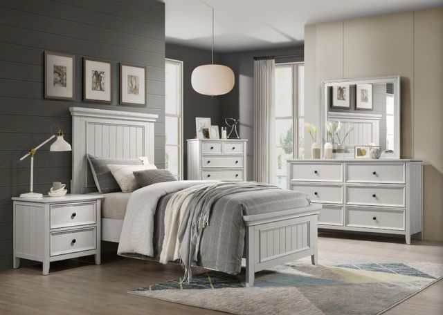 Homelegance® Donahue White Twin Panel Bed-1
