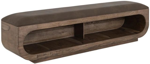 International Furniture Direct Balam Stained Brown Bench-0