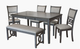 Diane 6 Piece Dining Set (Grey)-0