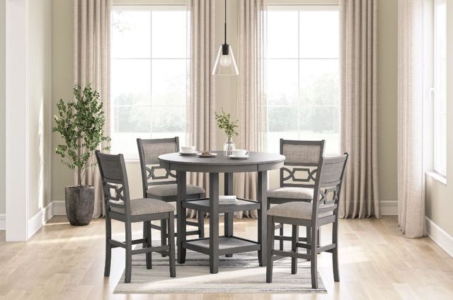 Signature Design by Ashley® Wrenning 5-Piece Gray Counter Dining Table Set-3