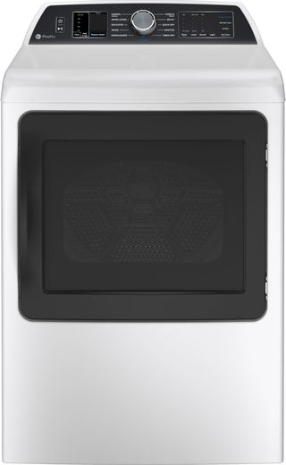 GE Profile™ 7.4 Cu. Ft. White Front Load Gas Dryer