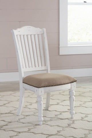 Coaster® Simpson Vintage White Side Chair-3