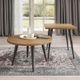 Jofran Inc. Prelude Suede End Table with Black Base-1