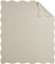 Olliix by Madison Park Cream Tuscany Oversized Quilted Throw with Scalloped Edges-0