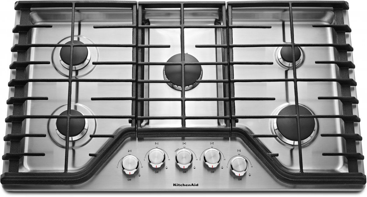 KitchenAid 36" 5-Burner Gas Cooktop - Thumbnail 5