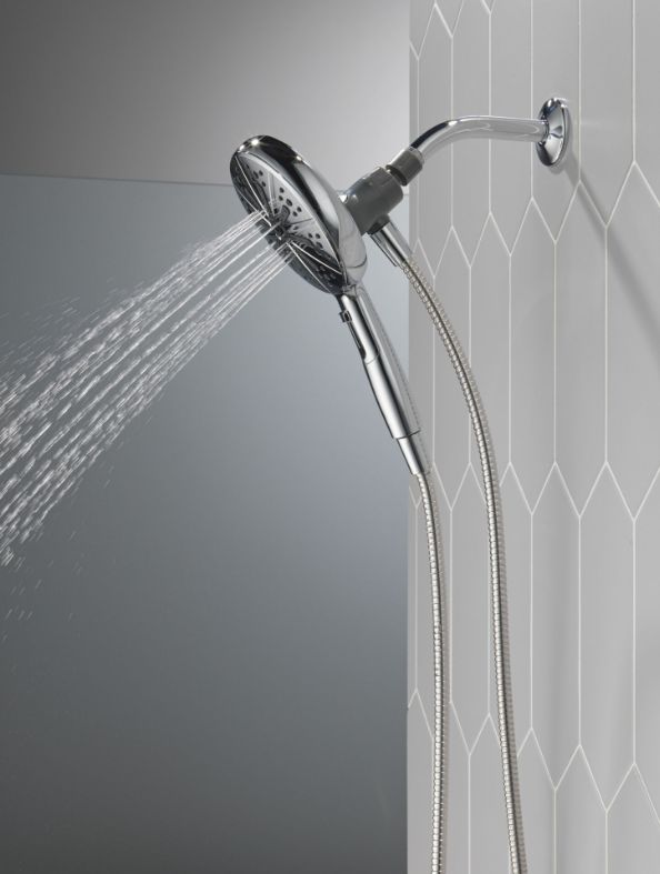 Delta Universal Showering Chrome 6-Setting SureDock® Magnetic Round Hand Shower-2